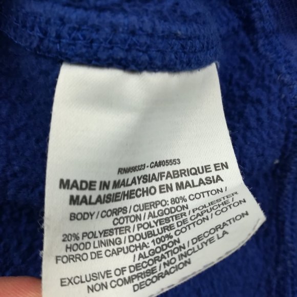 New York Giants Hoodie Nike NFL Team Apparel Sweatshirt Blue Mens Medium - Picture 5 of 8